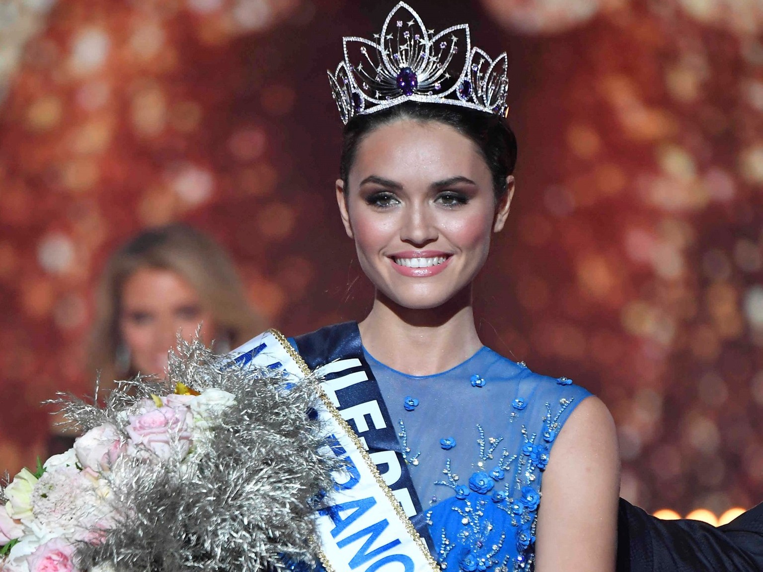 Miss Ile de France, Diane Leyre elue Miss France 2022
Election de Miss France 2022 en direct sur TF1 du Zenith de Caen et presente par Jean-Pierre Foucault. Caen, FRANCE - 11/12/2021//01PIERREVILLARD_ ...