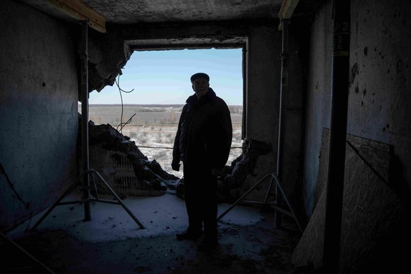 Le bâtiment dans lequel vite encore Grygory Gladych a été sévèrement touché par les frappes russes.