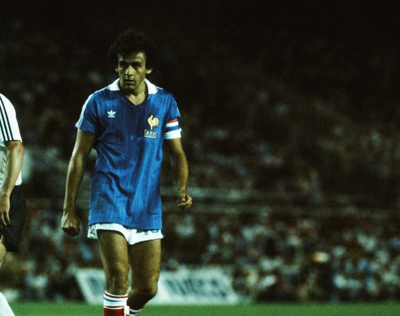 08.07.82 Deutschland - Frankreich Spanien, Sevilal, 08.07.1982, Fussball, FIFA WM 1982 in Spanien, Halbfinale, DFB Deutschland - Frankreich 8:7 n.E.: v.l. Karlheinz F