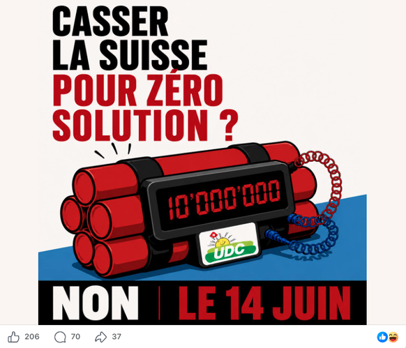 Affiche des opposants sur les réseaux.
