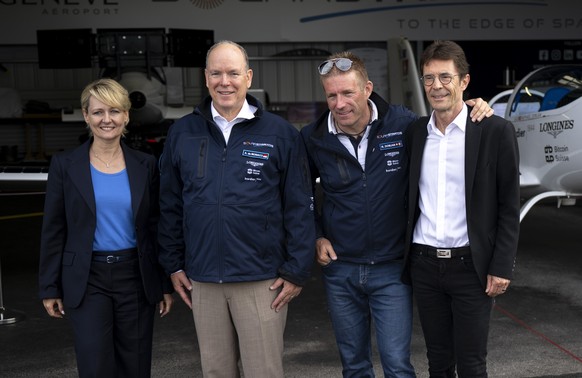 Isabelle Moret, Albert de Monaco, Raphaël Domjan et Eric Küng
