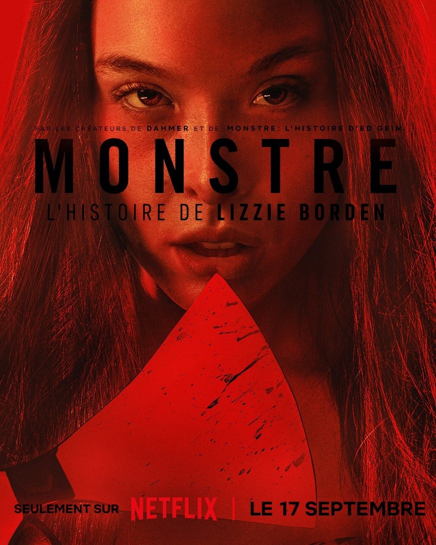 Après le jaune pour Dahmer, le bleu pour les Menéndez et le vert pour Ed Gein, voici le rouge pour Lizzie.