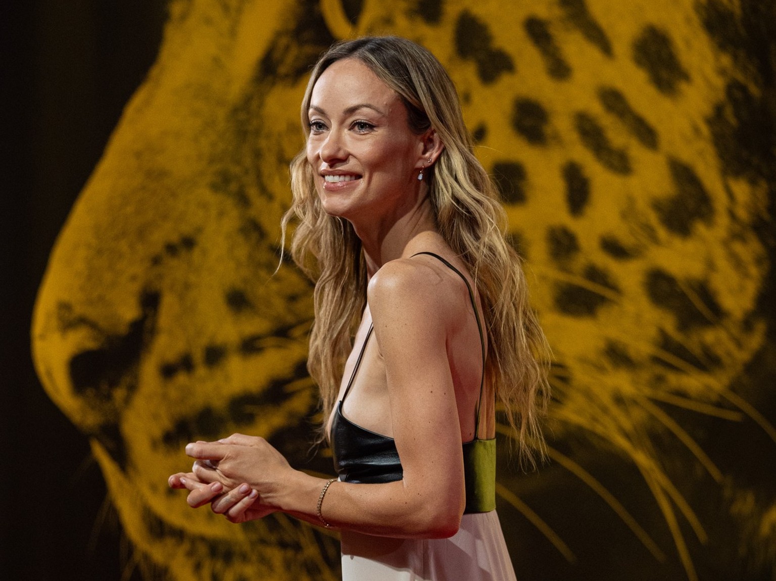 LOCARNO, SWITZERLAND - AUGUST 08: Actress and director Olivia Wilde attends "The Invite" red carpet during the 79th Locarno Film Festival on August 08, 2026 in Locarno, Switzerland. (Photo b ...