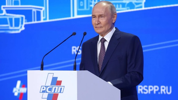 Vladimir Poutine au congrès de la RSPP.