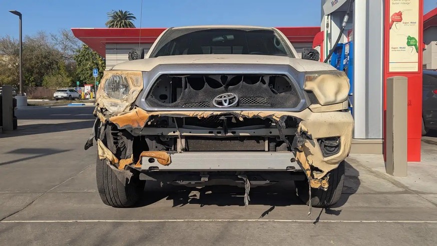 Brandon Sanders&amp;#039; 2013 Toyota Tacoma survived the LA fires and started up with no problems. 
https://jalopnik.com/california-wildfires-not-enough-to-kill-this-toyota-tac-1851738266