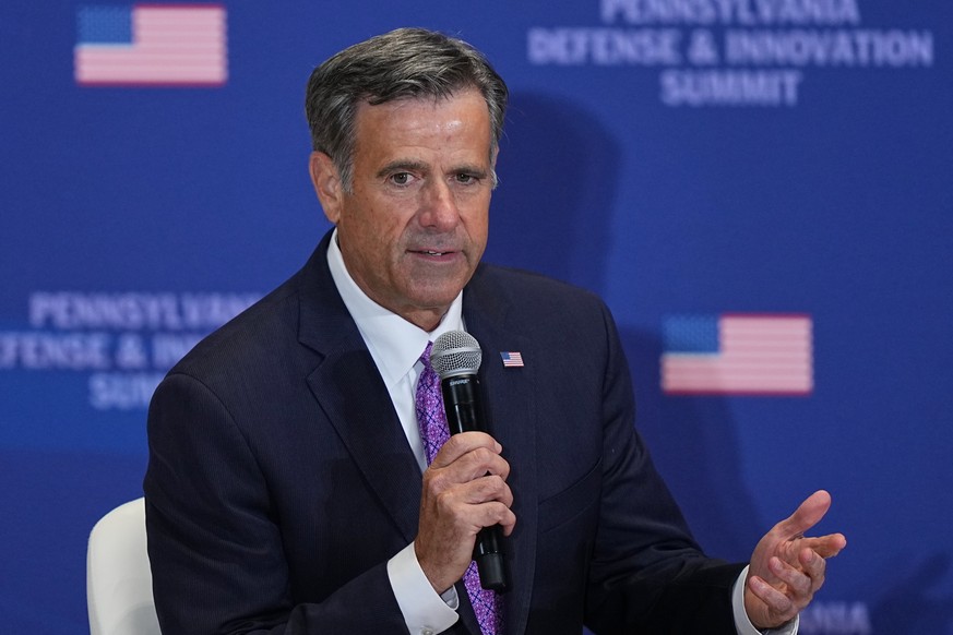CIA Director John Ratcliffe speaks before President Donald Trump arrives at the United States Army War College in Carlisle, Pa., during the Pennsylvania Defense and Innovation Summit, Wednesday, July  ...