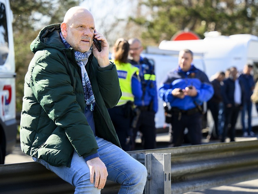 Laurent Curchod, le délégué cantonal pour les gens du voyage, négocie pour que les caravanes quittent le parking du Chalet-à-Gobet.