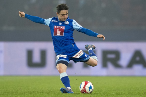 Matteo Di Giusto (FCL) im Fussball Meisterschaftsspiel der Swiss Super League zwischen dem FC Zuerich und dem FC Luzern, am Samstag, 8. November 2025 im Stadion Letzigrund in Zuerich. (KEYSTONE/Claudi ...