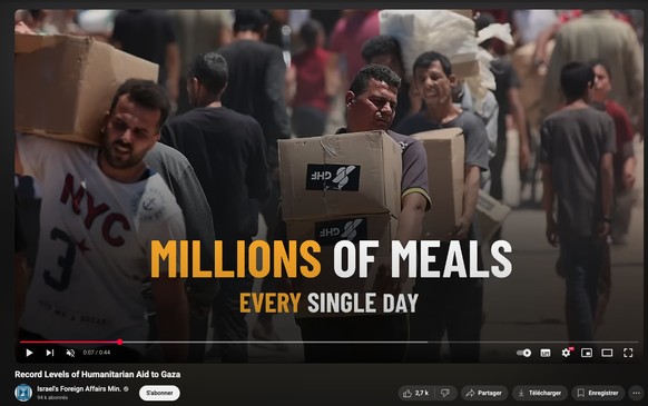 La vidéo vante «l'une des plus grandes opérations humanitaires du monde».