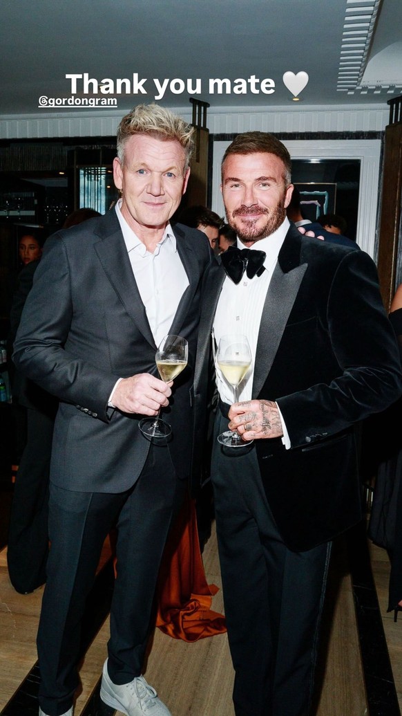 David Beckam et Gordon Ramsay