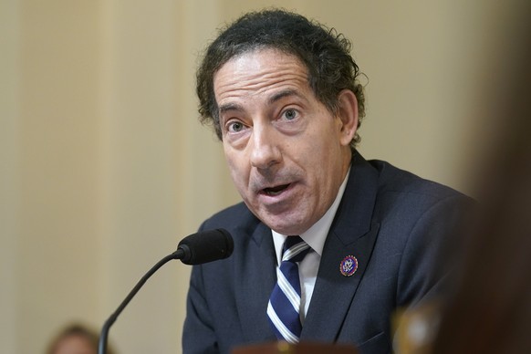 FILE - Rep. Jamie Raskin, D-Md., speaks during the House select committee hearing on the Jan. 6 attack on Capitol Hill in Washington on July 27, 2021. In his book, Raskin discusses the devastating dea ...