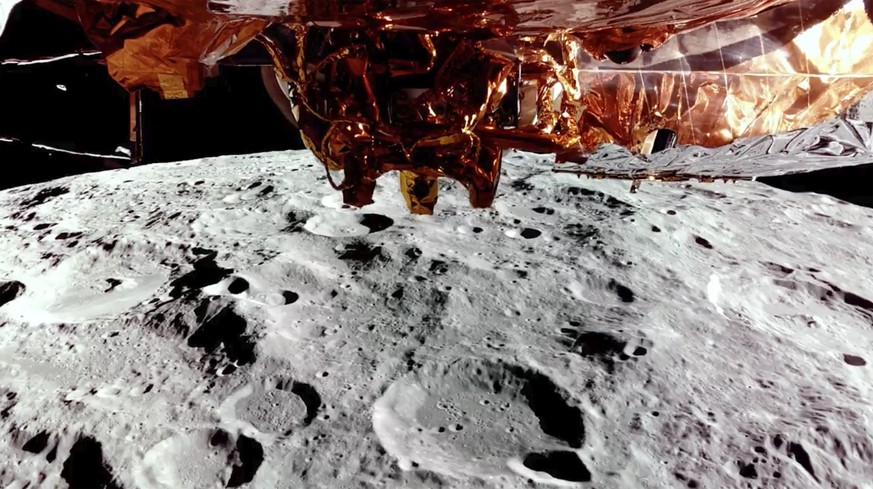 This image provided by Firefly Aerospace on Feb. 26, 2025 shows Firefly Aerospace?s Blue Ghost lunar lander orbiting the moon. (Firefly Aerospace via AP)
Moon Landing
