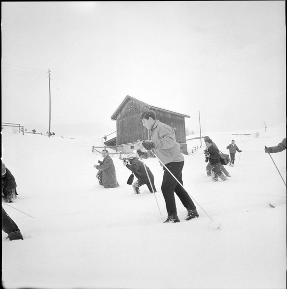 Prince Charles, skiing holiday in Tarasp 1963 (Photo by ATP/RDB/ullstein bild via Getty Images)