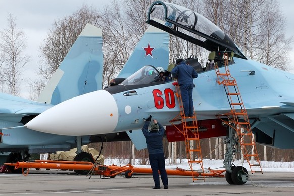 Des Sukhoï Su-30SM, comme ceux de la base de Leïsk, quelque part en Russie.