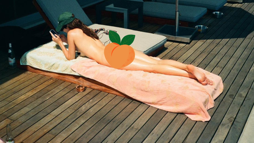 La photo que Kendall Jenner a elle-même postée sur Instagram la montre en train de lézarder, nue comme un ver.