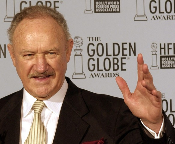 Gene Hackman bei der Verleihung der Golden Globes in Beverly Hills, Kalifornien am 19. Jan. 2003. Wie der 74-Jaehrige der Programmzeitschrift &#039;TV Spielfilm&quot; sagte, wolle er von Abstinanz nic ...