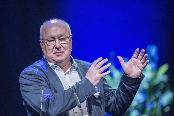 Der Praesident des Schweizerischen Gewerkschaftsbundes SGB, Pierre-Yves Maillard anlaesslich des Swiss Media Forum vom Donnerstag, 23. Mai 2024 im KKL in Luzern. (KEYSTONE/Urs Flueeler)