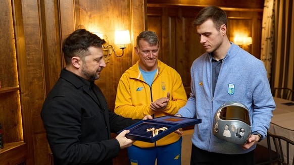 MUNICH, GERMANY - FEBRUARY 14: (----EDITORIAL USE ONLY - MANDATORY CREDIT - 'VOLODYMYR ZELENSKYY'S X ACCOUNT / HANDOUT' - NO MARKETING NO ADVERTISING CAMPAIGNS - DISTRIBUTED AS A SERVIC ...