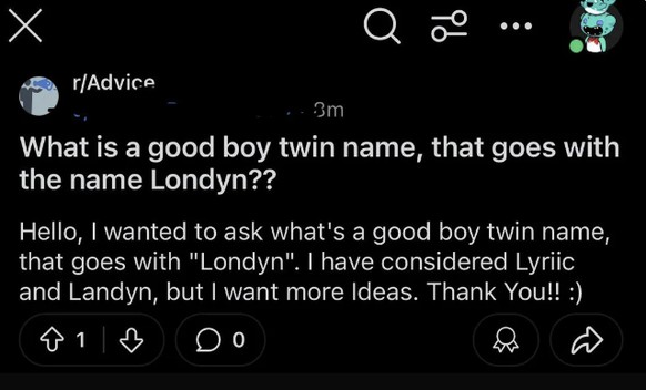 Die schlimmsten Baby Namen aus dem Subreddit tragedeigh