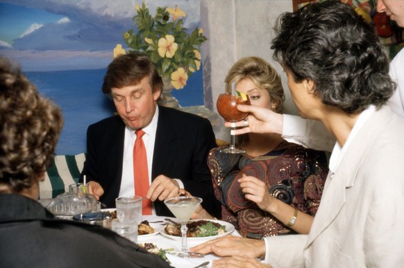 New York NY : Donald Trump and Marla Maples having dinner circa 1990 (Photo by MPIRock/MediaPunch via Getty Images)