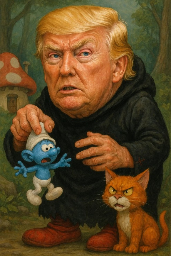 Donald Trump en Gargamel