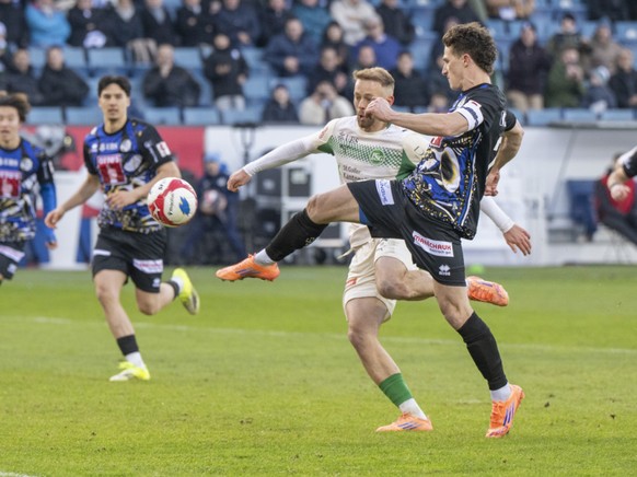 Pius Dorn (à droite) et Lucerne se sont battus jusqu'au bout pour aller chercher l'égalisation.