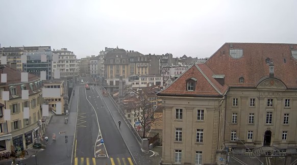 Lausanne dans le brouillard le 31 décembre 2024.