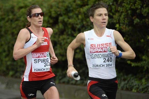 Spirig et Neuenschwander ont été adversaires lors des Européens de marathon, en 2014.
