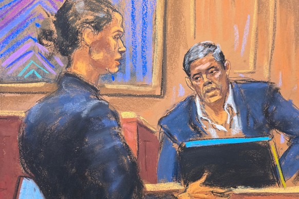 Sean &quot;Diddy&quot; Combs&#039; former personal assistant David James is questioned by prosecutor Christy Slavik at Combs&#039; sex trafficking trial in New York City, New York, U.S., May 20, 2025  ...