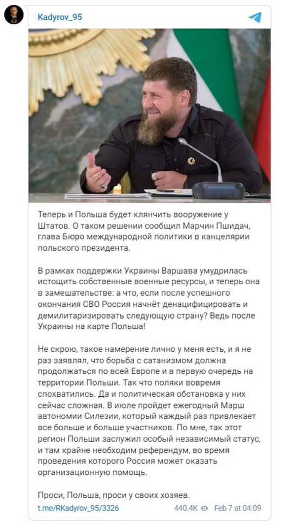 Kadyrow Telegram