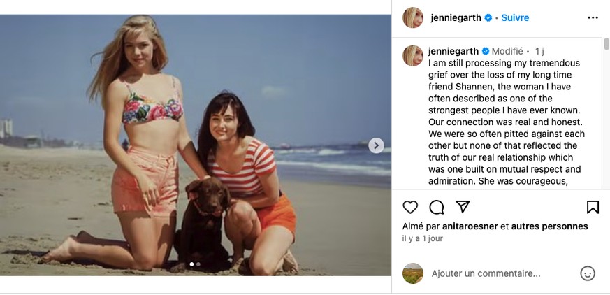 Jennie Garth sur Instagram.