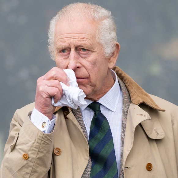WINDSOR, ENGLAND - MAY 3: King Charles III attends the Royal Windsor Endurance supported by The Kingdom of Bahrain on day 3 of the Royal Windsor Horse Show at Windsor Castle on May 3, 2024 in Windsor, ...