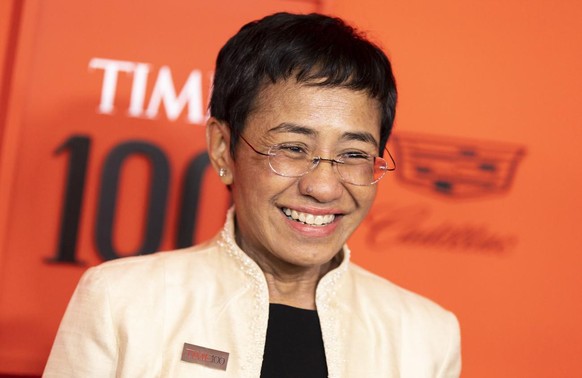 La rédactrice en chef de Rappler, Maria Ressa, lors du gala annuel du Time en 2019.