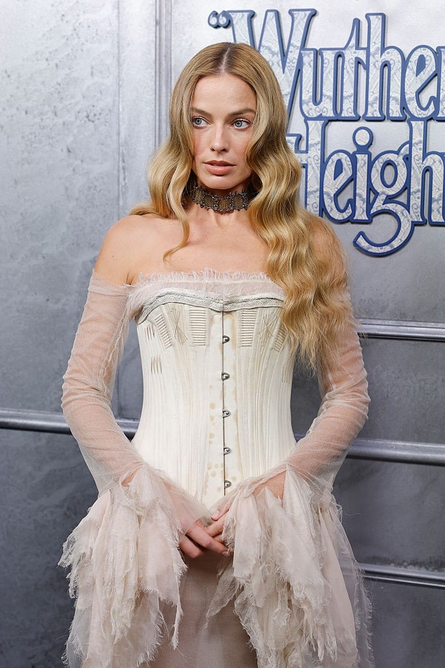 SYDNEY, AUSTRALIA - FEBRUARY 12: Margot Robbie attends the "Wuthering Heights" Australian Premiere at State Theatre on February 12, 2026 in Sydney, Australia. (Photo by Brendon Thorne/Getty  ...