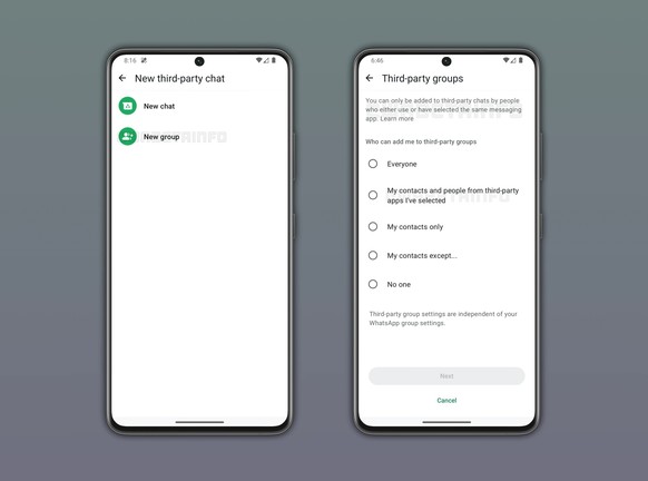 WhatsApp travaille sur une fonctionnalité qui permettra aux utilisateurs de créer des groupes tiers afin de se conformer à la réglementation européenne.