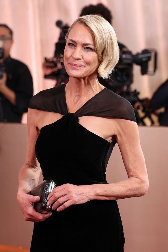Robin Wright at the 83rd Annual Golden Globes held at The Beverly Hilton on January 11, 2026 in Beverly Hills, California. (Photo by JC Olivera/2026GG/Penske Media via Getty Images)