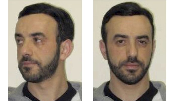 FILE - This July 9, 2018 file screenshot of the Interpol website shows portraits of notorious French criminal, Redoine Faid, as part of Interpol&#039;s wanted notice. Police have caught one of France& ...
