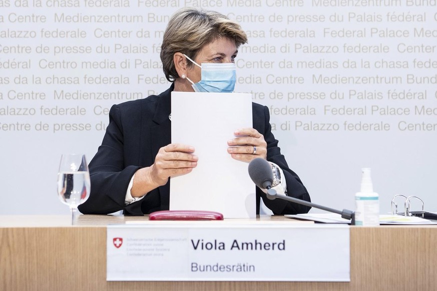 Viola Amherd, conseillère fédérale en charge de la défense, de la protection de la population et des sports.