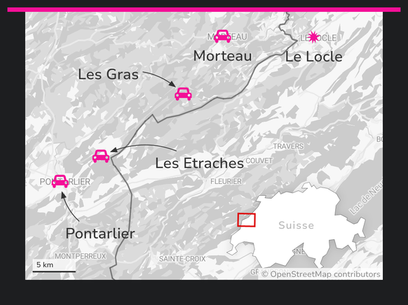 Course-poursuite après un braquage au Locle.
