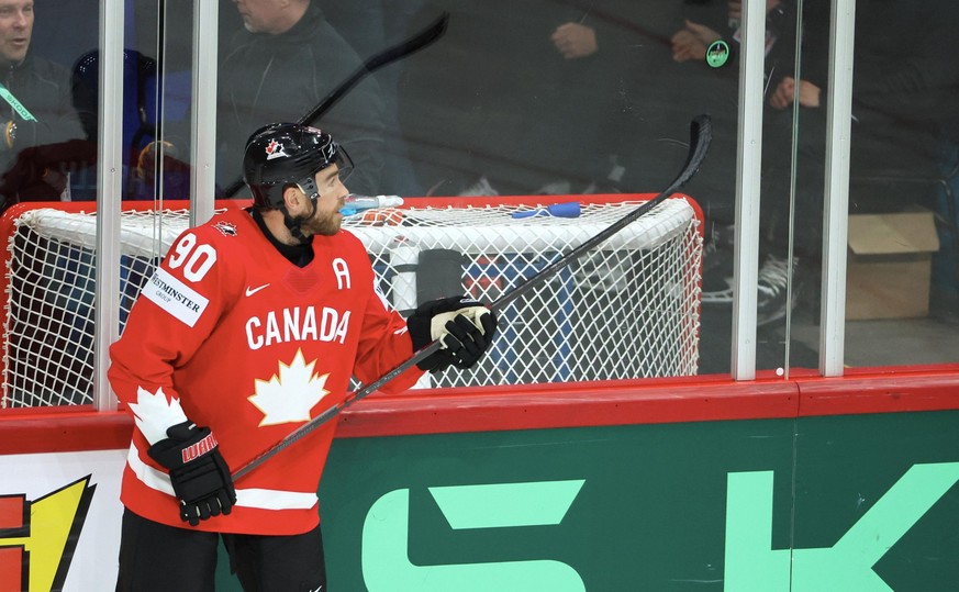 STOCKHOLM, SWEDEN - MAY 13: Ryan O'Reilly #90 of Team Canada in action during the 2025 IIHF Ice Hockey World Championship match between Canada and France at Avicii Arena on May 13, 2025 in Stockh ...
