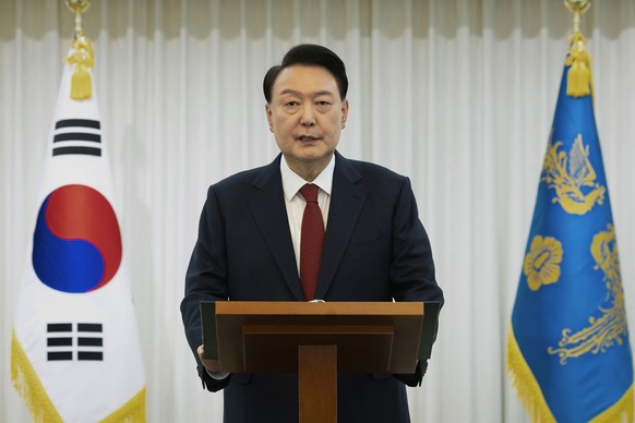 FILE - In this photo provided by the South Korean President Office, the country&#039;s President Yoon Suk Yeol speaks at the presidential residence in Seoul, South Korea, Dec. 14, 2024. (South Korean  ...