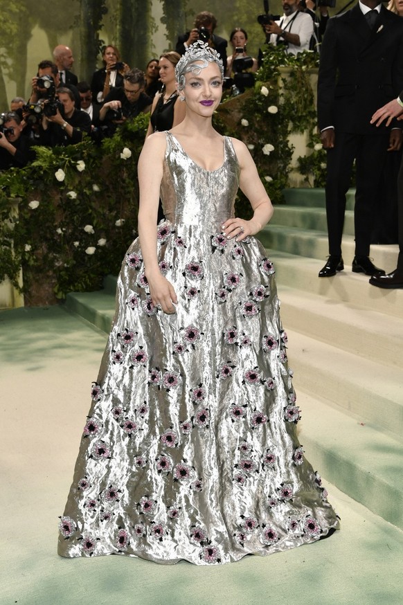 Amanda Seyfried attends The Metropolitan Museum of Art's Costume Institute benefit gala celebrating the opening of the "Sleeping Beauties: Reawakening Fashion" exhibition on Monday, May ...