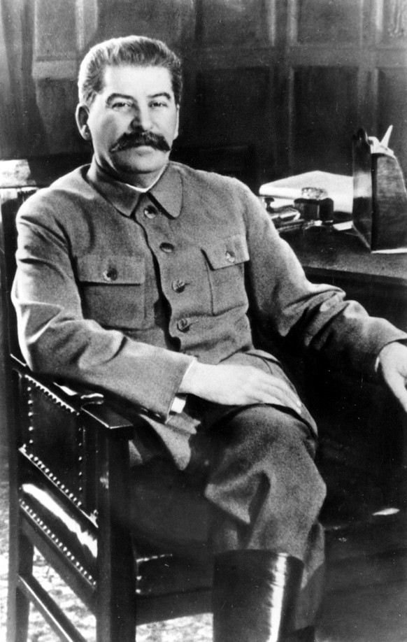 ** FILE ** Josef Stalin, secretary-general of the Communist Party of the Soviet Union and premier of the Soviet state, poses at his desk in the Kremlin, Moscow, in an election photo issued in Feb. 195 ...