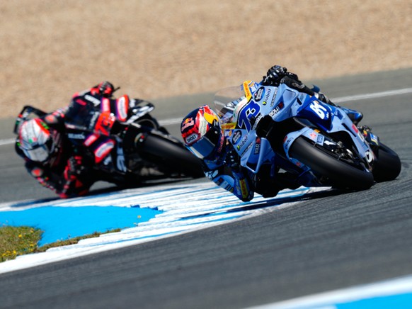 Alex Marquez (au premier plan) a encore gagné sur le circuit de Jerez.