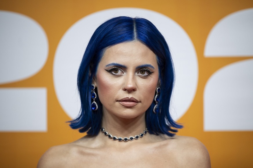 Kings Elliot poses on the carpet at the award ceremony of the Swiss Music Awards in Zuerich, Switzerland, May 28, 2025. (KEYSTONE/Ennio Leanza)