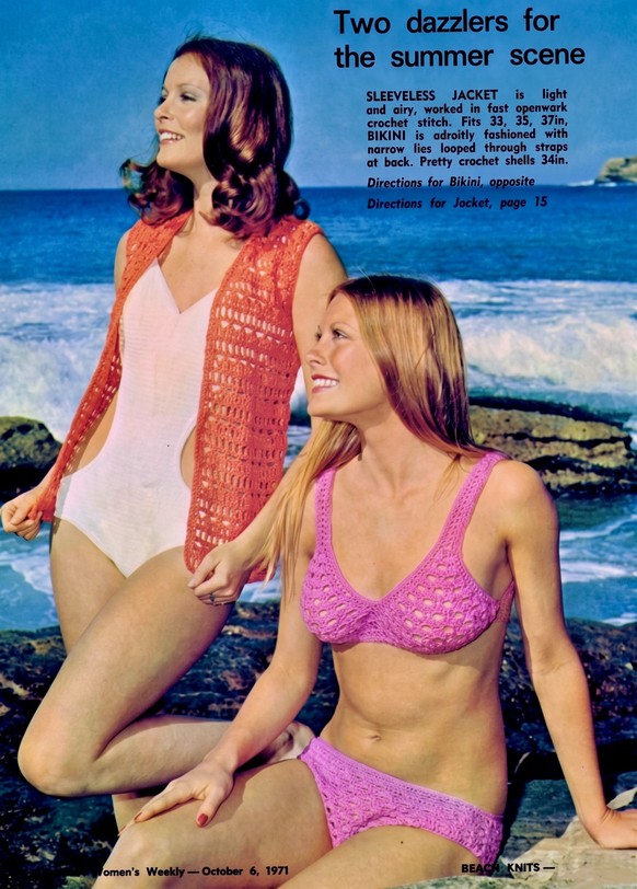 1960er - 1970er - als Häkeln und Stricken plötzlich sexy waren 
https://www.bygonely.com/sexy-yarn-1970s/