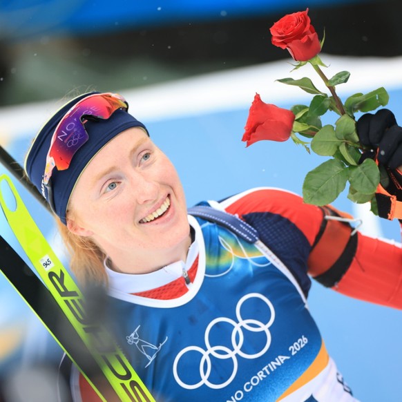 Le sourire de Maren Kirkeeide, victorieuse du sprint 7,5 km