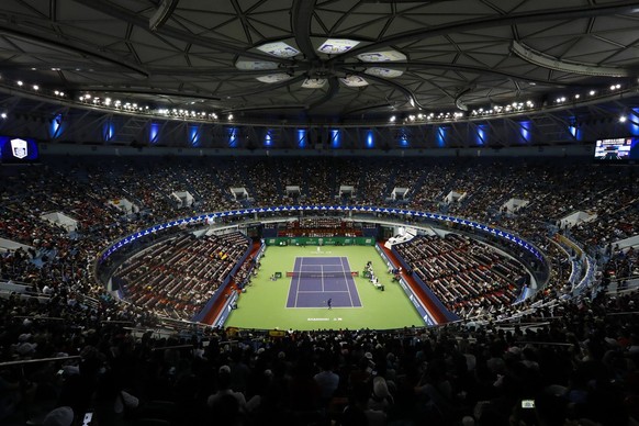 General view of Qizhong Forest Sports City Tennis Center during the men&#039;s singles match between Rafael Nadal of Spain and Fabio Fognini of Italy in the Shanghai Masters tennis tournament in Shang ...