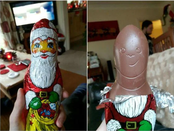 Fail: Schoggi-Chlaus ohne Verpackung