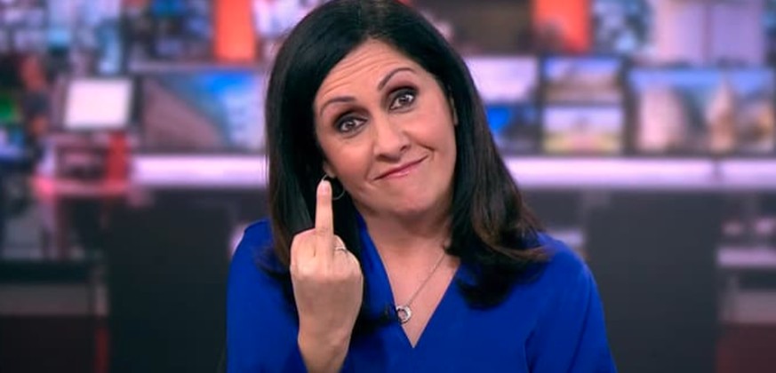 Elle dérape en direct sur la BBC
